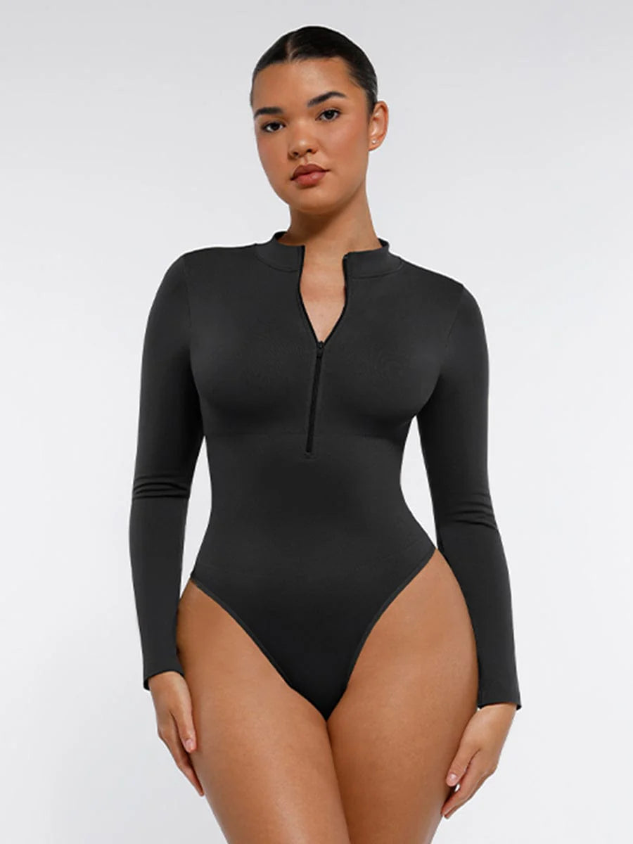 Sculpt & Zip Seamless Long Sleeve Bodysuit